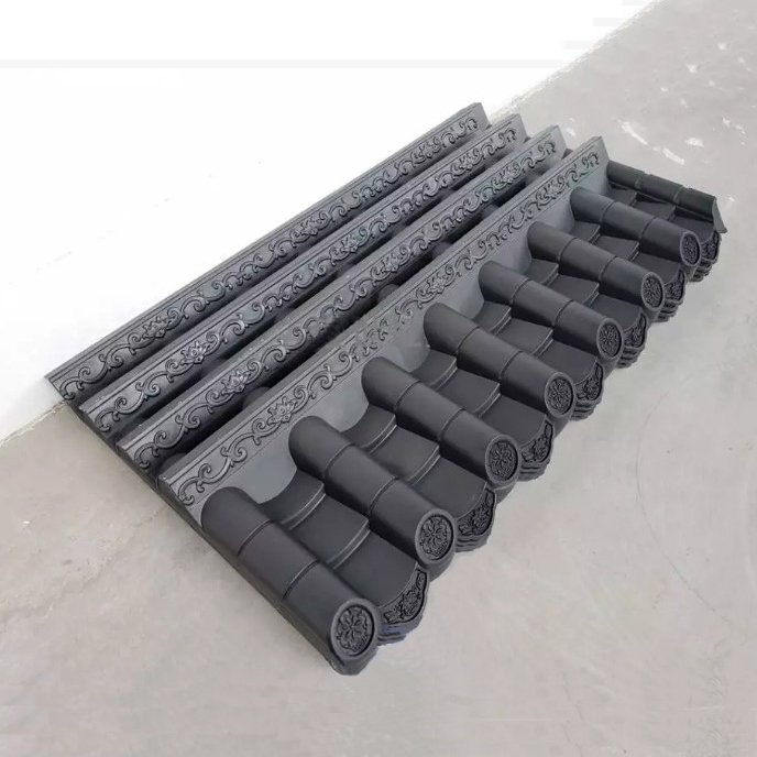 Tejas para tejado de estilo japonés de plástico al por mayor, paneles para tejado para decoración de vallas y paredes de jardín