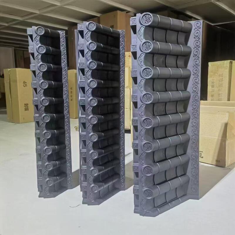 Decoración de techo con tejas de plástico con juego completo de soporte, tejas de PVC estilo chino