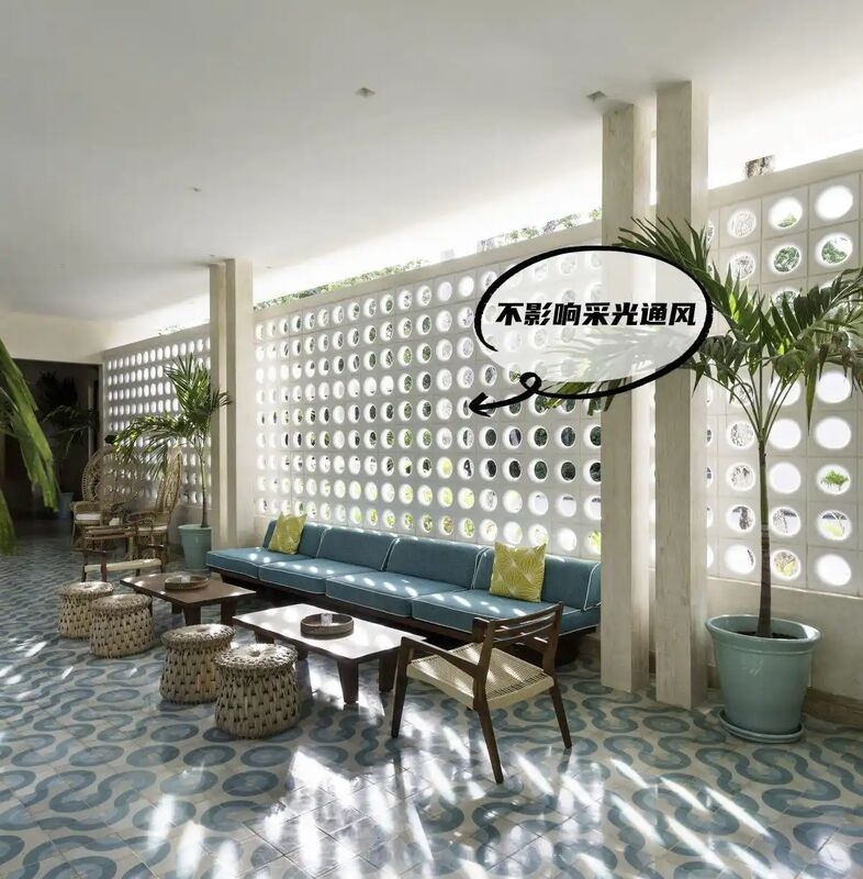 Bloque de pantalla de hormigón resistente a la sal para zonas costeras Bloque de ventilación anticorrosión Bloque de pared de decoración Bloque de brisa