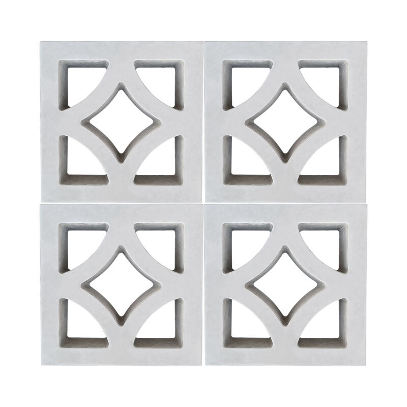 Bloques de hormigón de lujo de brisa blanca ladrillos perforados decorativos ladrillos perforados para decoración de escaleras / pasillos