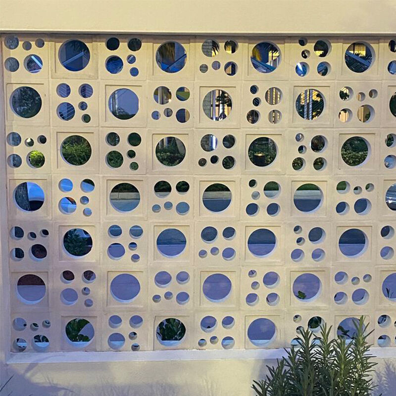 Bloque de pantalla de hormigón Cemento de rejilla hueca ladrillos de brisa Bloque de viento Interior Exteriores particiones Pared revestimiento