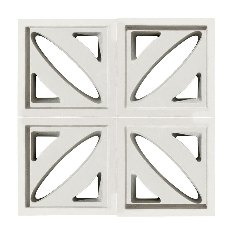 Tejas de pantalla de pared de jardín Bloques de cemento de brisa de hormigón prefabricado Grilla perforada / ladrillo para tabiques y paredes de acento elegantes