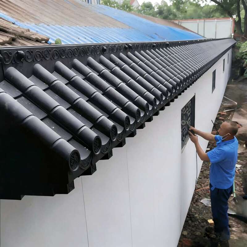 3D Antiguo Techo de alfombras con estantería Tiles de techo de plástico de estilo asiático chino Fácil instalación