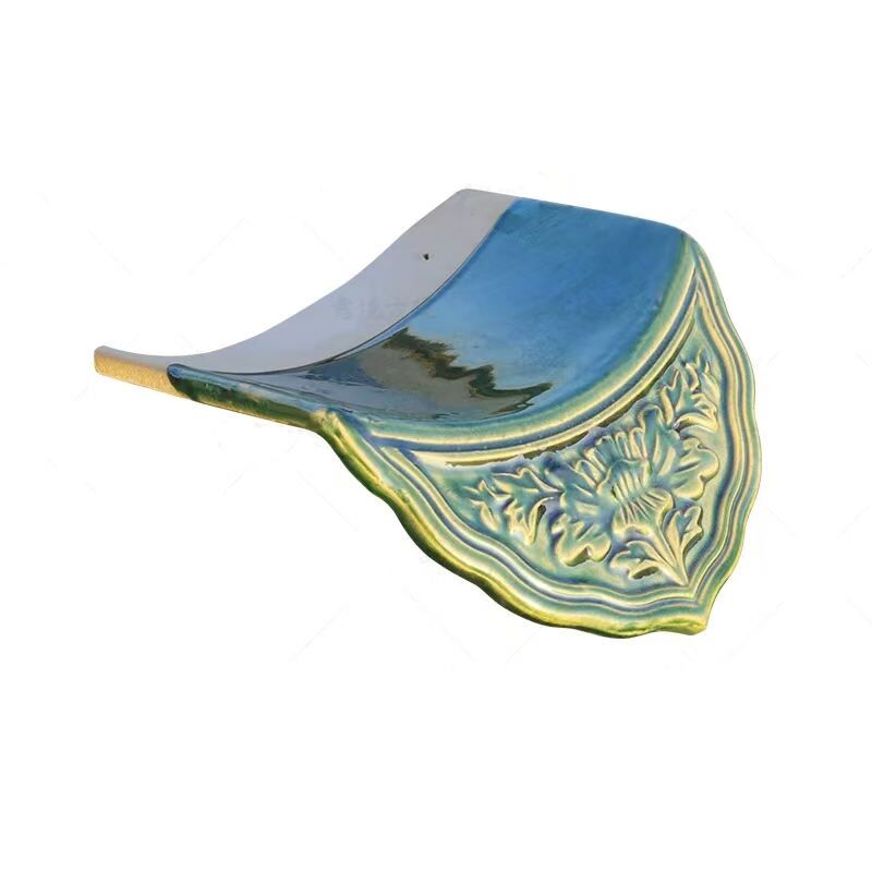 Diseño de Techo de Color Verde Filipinas Azulejos Vidriados a Bajo Precio con Agujeros para Techo Chino Antiguo