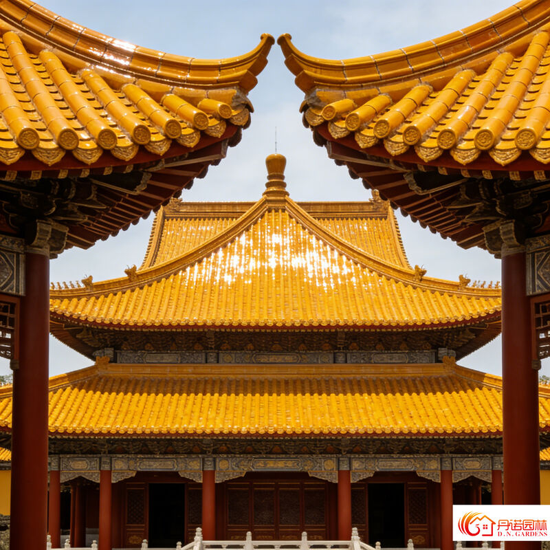 Material de Construcción Estilo Antiguo Tejas Vidriadas Tejas Doradas para Templos y Monasterios