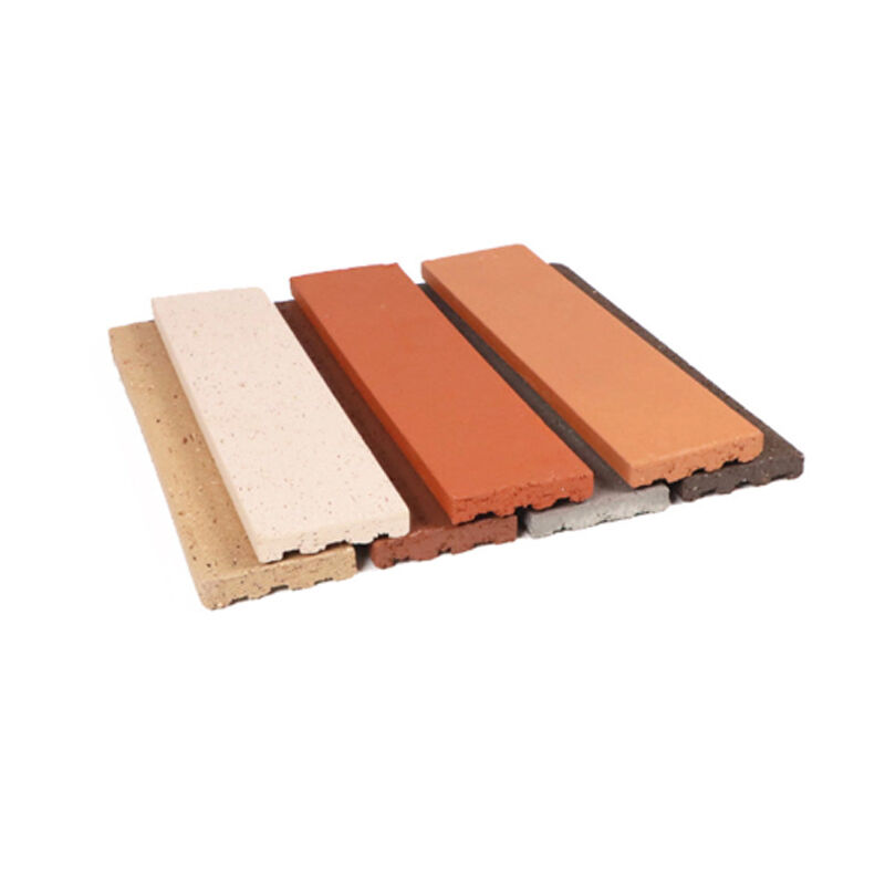 Pared de ladrillo de arcilla de cara dividida revestimiento de azulejos en ángulo ladrillos finos sólidos muchos colores para edificios exteriores Estética y protección de la pared