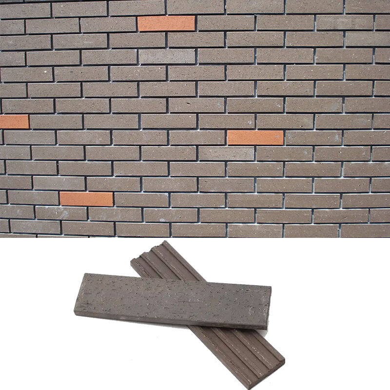 Grey Split Face Brick Wall Thin Brick Deacorative Tiles Durable Exterior & Interior Wall Cladding for Modern & Traditional Building Facades