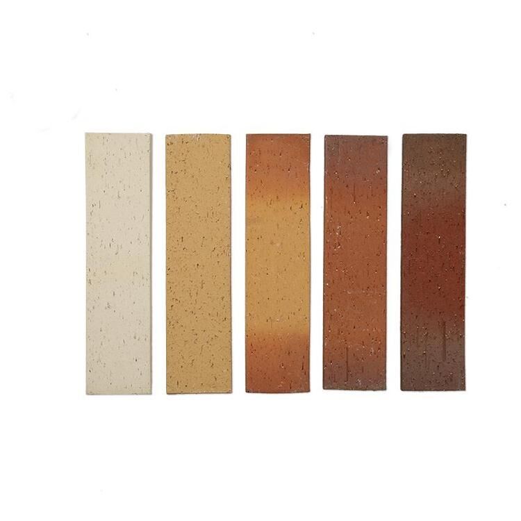 Revestimiento de fachada de baldosas de arcilla natural con acabado cocido en horno, baldosas de ladrillo de cara partida para fachadas de cafeterías y residenciales