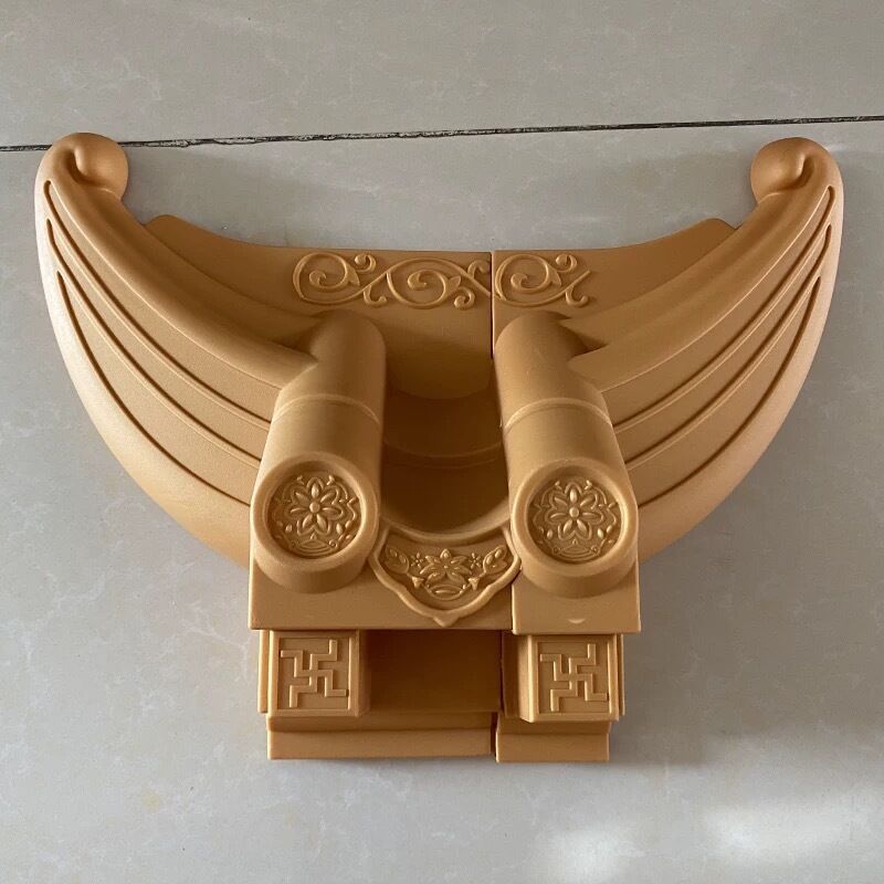 Japanese Plastic Roof Tile Eaves Tile with Mounting Bracket Black Gray Decorative Roof Panel for Wall Screens & Facades