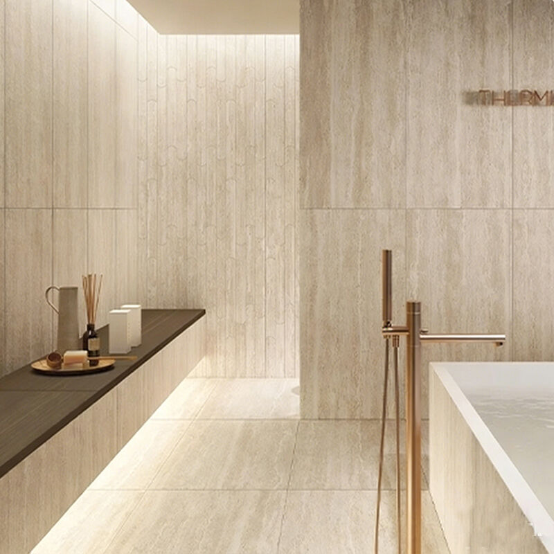 Travertino a prueba de fuego azulejos de pared de arcilla suave flexible MCM revestimiento de la pared fachada de la pared exterior Clinker ladrillo deslizamiento azulejos para el hotel
