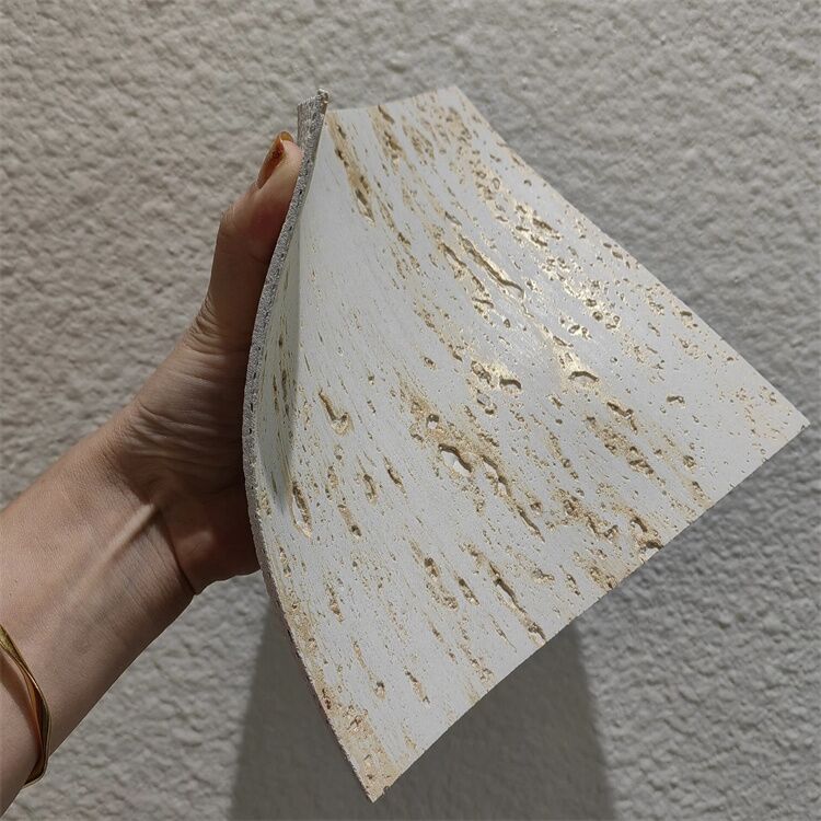 Travertino a prueba de fuego azulejos de pared de arcilla suave flexible MCM revestimiento de la pared fachada de la pared exterior Clinker ladrillo deslizamiento azulejos para el hotel