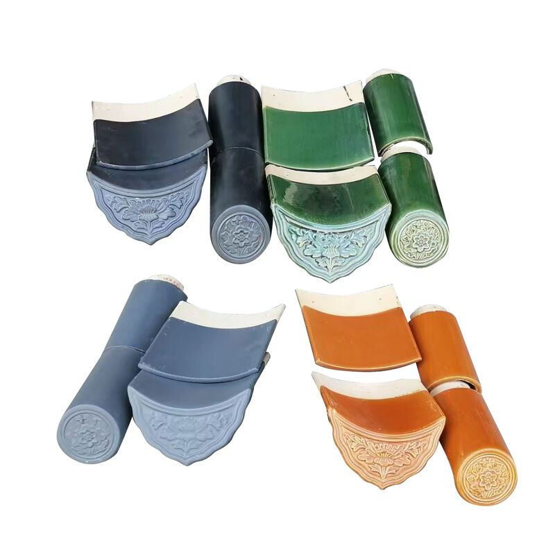 Antiguo pabellón de madera hexagonal con baldosas acristaladas chinas en el exterior Villa de jardín de seis esquinas Pavimento paisajístico chino Gazebo Pavimento paisajístico Anticorrosión