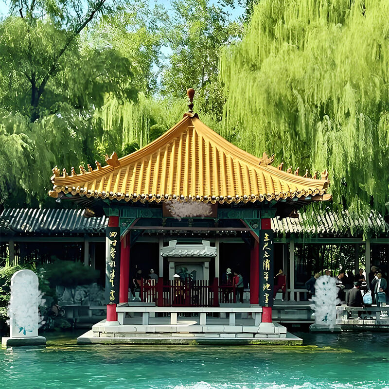 Tejas de cerámica vidriada de estilo chino tradicional para arquitectura paisajística de jardines, pabellones de templos, casas de té, centros culturales