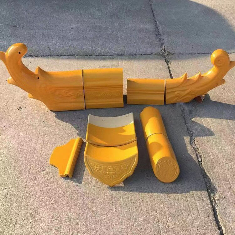 Tejas de cerámica vidriada de estilo chino tradicional para arquitectura paisajística de jardines, pabellones de templos, casas de té, centros culturales