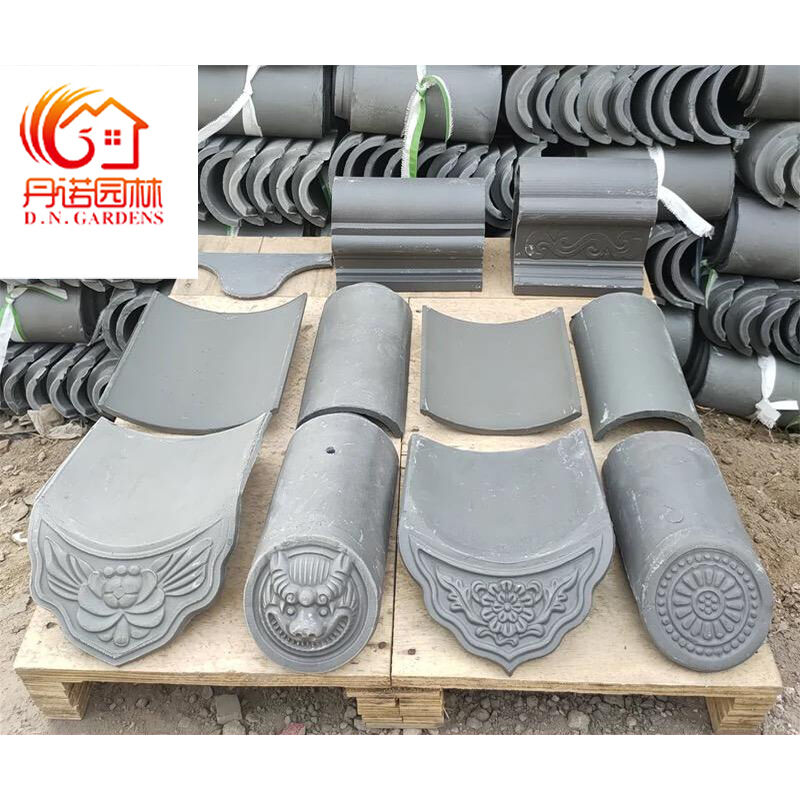 Gazebo de jardín con tejas de arcilla gris china todo el conjunto para la venta Instrucciones de instalación