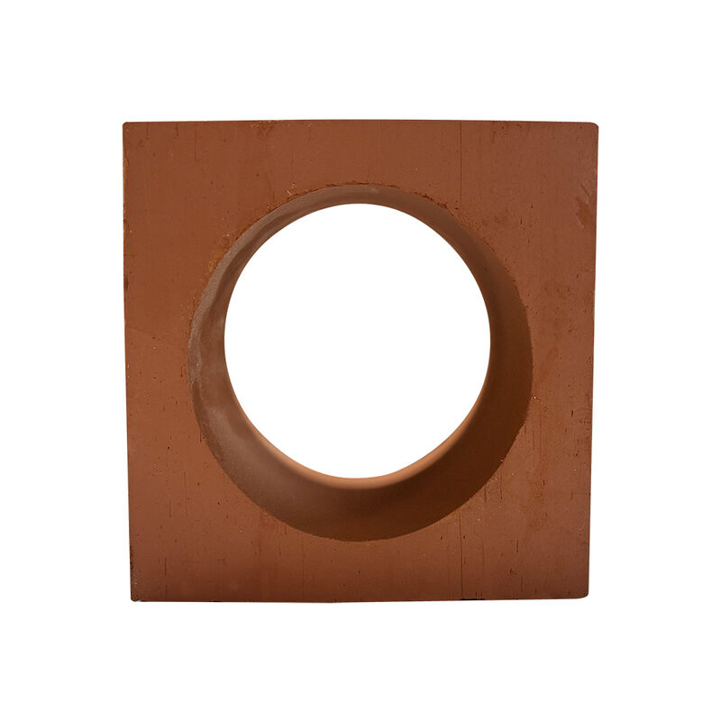 Terracotta Breeze Block Clay Terrace Blocks Garden Wall Screen Tiles Round Circle Pattern Breeze Wall Brick for Pool Hall