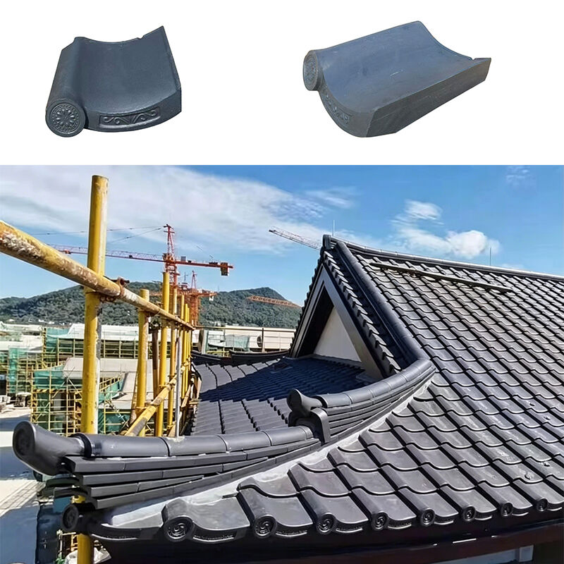 Tejas de Techo de Bambú Corrugado con Forma de Bambú Corrugado de Cerámica al por Mayor de Estilo Japonés Chino del Fabricante Zanwa