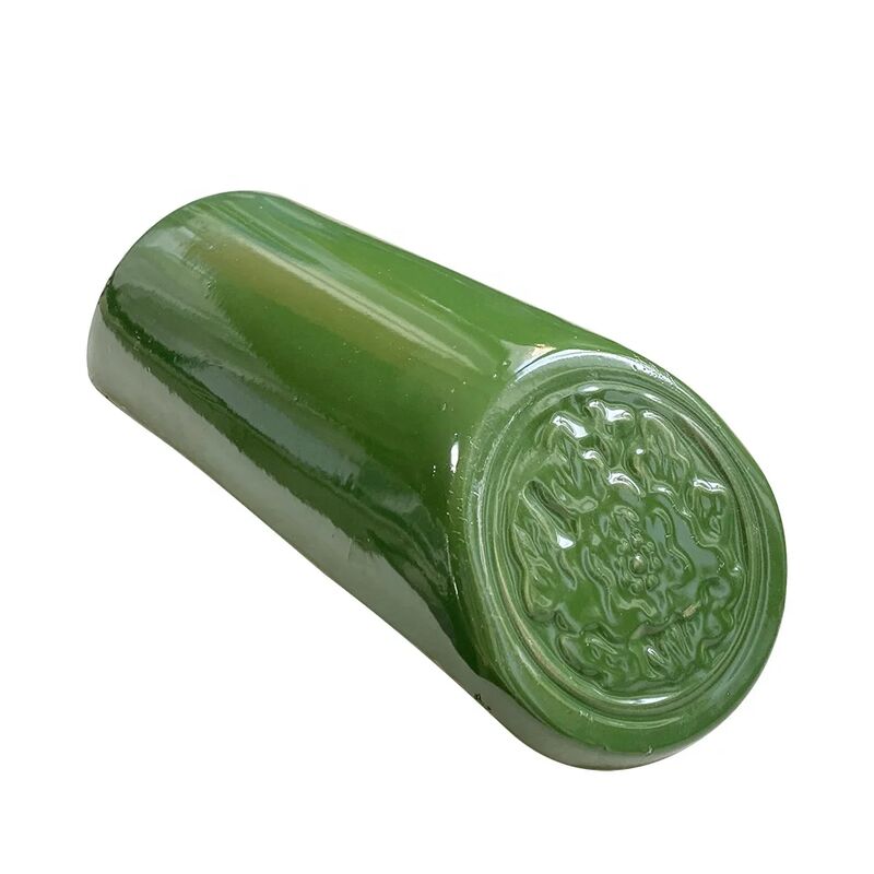 Teja esmaltada china verde vibrante, teja de cerámica de estilo clásico para la construcción del techo de la casa de té del pabellón del jardín del templo