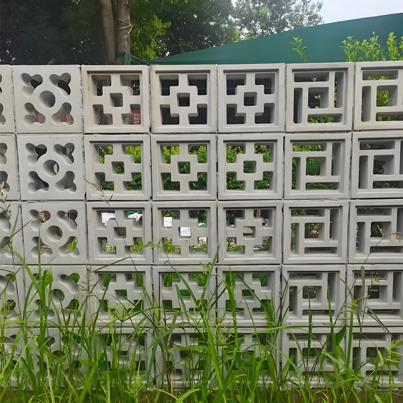 Bloque de pared de doble cuadrado de brisa Bloque de pantalla decorativa de hormigón Bloques de cemento ladrillo hueco para muebles paisaje