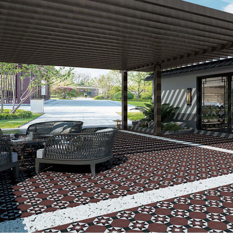 Tejas de cemento con patrones 200 X 200 mm patrón personalizado hecha a mano sin esmaltes ecológicas para el piso de la boutique del hotel