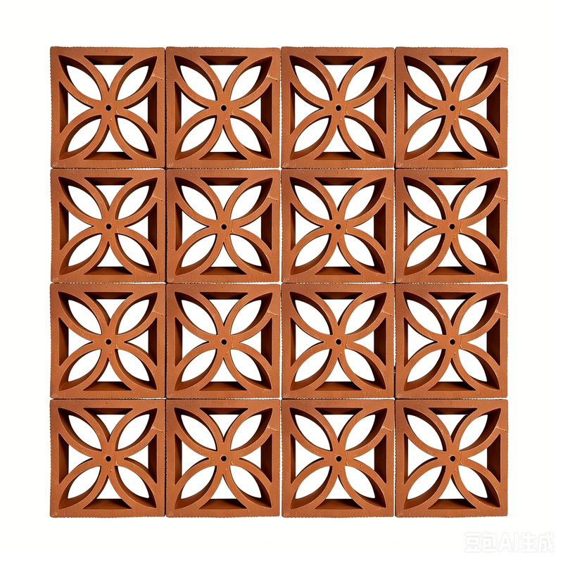 Paneles de Bloques de Terracota Breeze Diseño Arquitectónico Ladrillos Decorativos Perforados