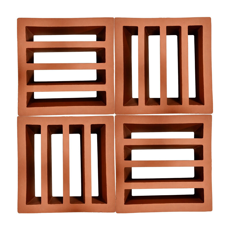 Bloque de viento de terracota Bloque de pantalla de arcilla roja ecológico para paredes de jardines Patios y fachadas arquitectónicas