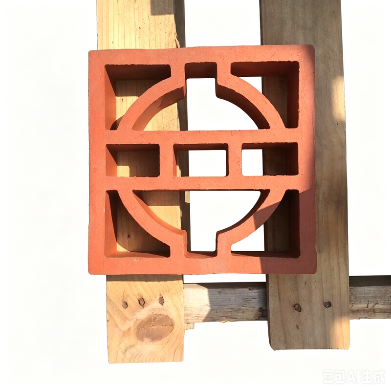 Bloques de brisa de terracota geométricos clásicos Ladrillos arquitectónicos de pantalla de arcilla cocida para fachadas modernas