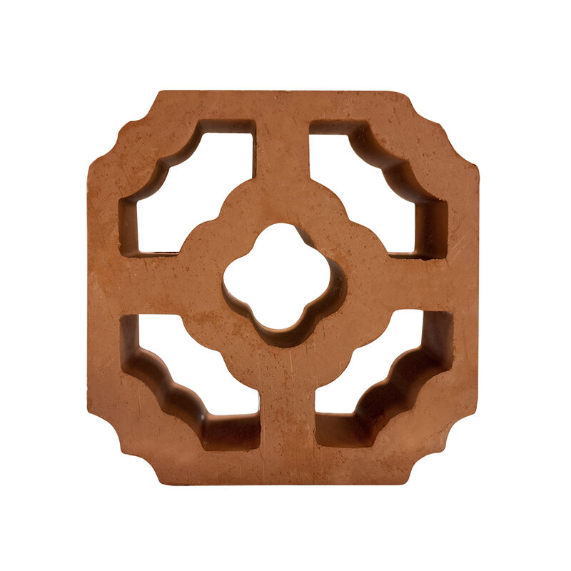 Revestimiento de pared de jardín, ladrillos de celosía de arcilla de terracota, bloques de vallas para fachada, pantalla de protección solar