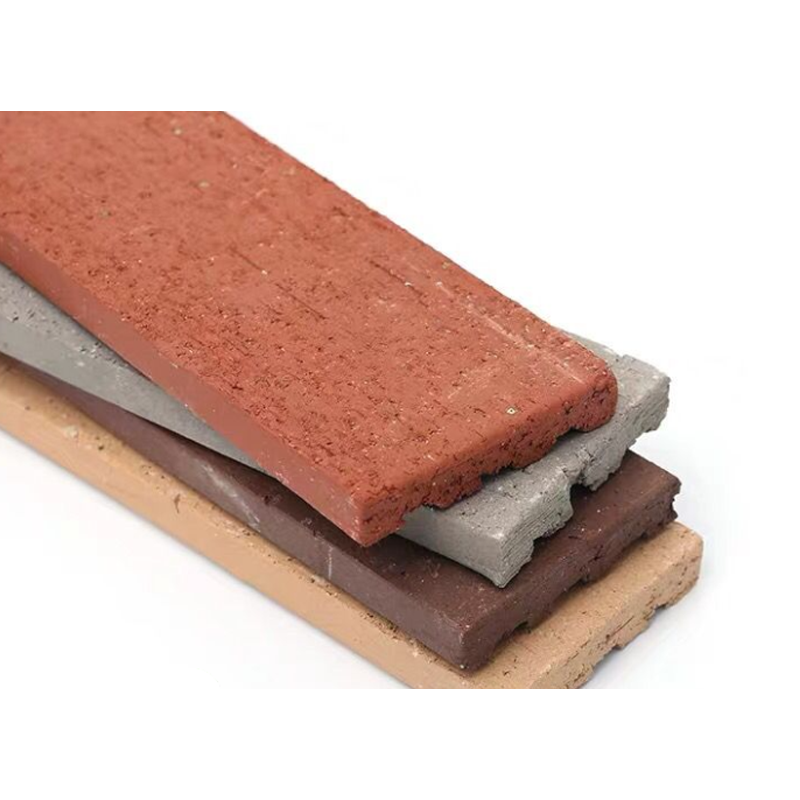 Ladrillo de cara partida de color rojo terracota Nautral Chapa de ladrillo de arcilla natural para fachadas de paredes exteriores y diseño arquitectónico moderno