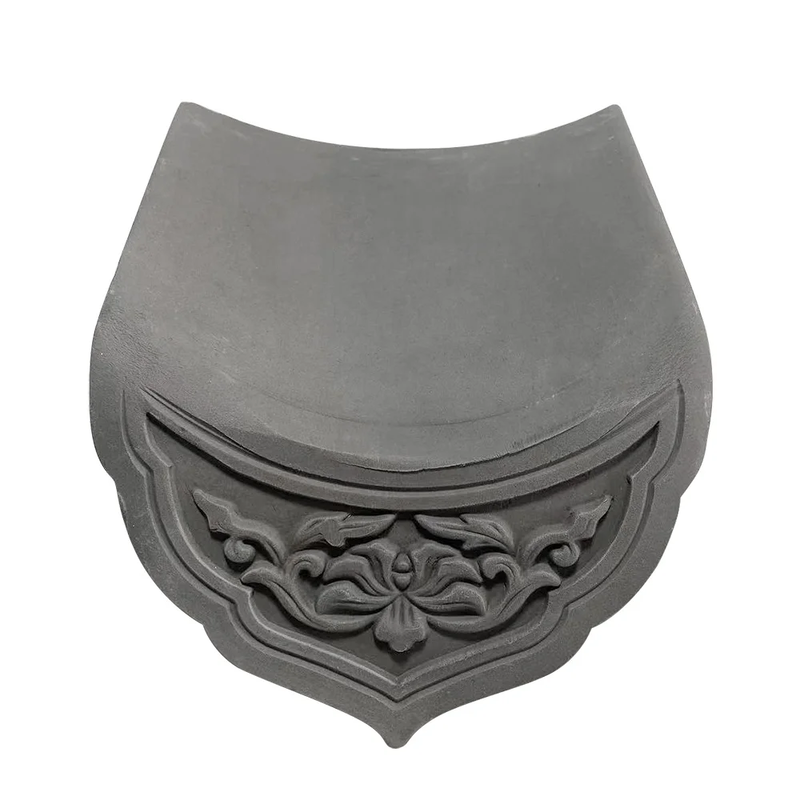Tejas de cerámica china gris con tejas decorativas y tapas de barril para arquitectura de paisajes al aire libre
