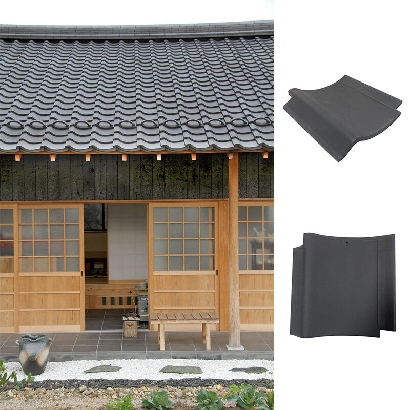 Tejas tradicionales japonesas Kawara Tejas de cerámica tipo J para techos de casas de estilo japonés Construcción de casas de té