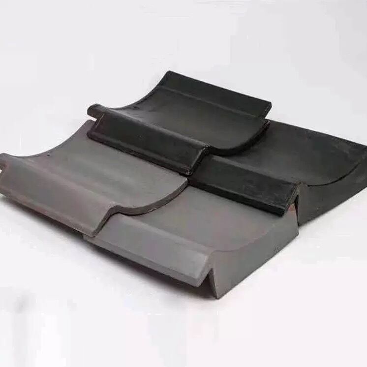 Tejas de Techo Minimalistas Japonesas de Cerámica Plana Kawara, Negro Mate, Interconectables para Casas con Estructura de Madera