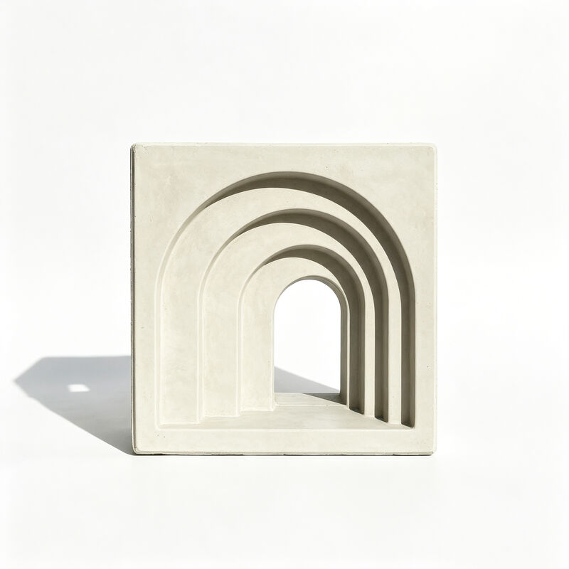 Bloques de ventilación de brisa de hormigón 3D de arco. ladrillos huecos de cemento decorativo para fachadas de tiendas y paredes de protector solar arquitectónico.