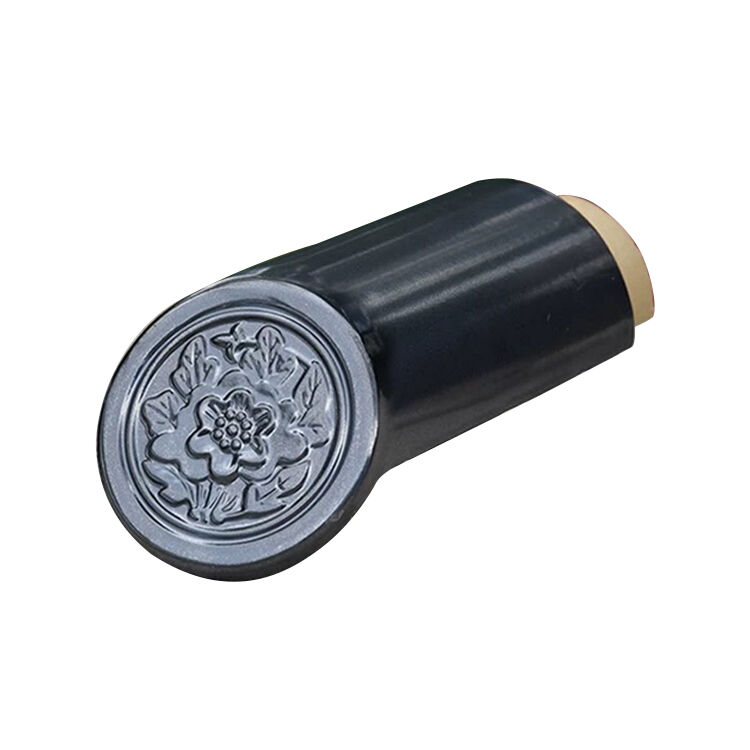 Chinese Style Roof Glossy Black Glazed Roof Tiles and Accessories Ridge Cap Tile for Traditional Temple & Modern Buildings
