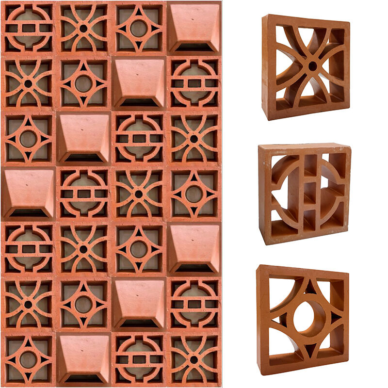 Bloques de ventilación de terracota de arte 3D para paredes, bloques de brisa para vallas, pantallas, paredes y techos personalizables
