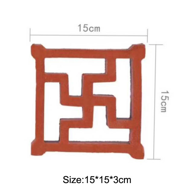ladrillos de Clay Breeze Blocks Decorative Hollow de la pared de 100m m para la resistencia ácida de las cercas