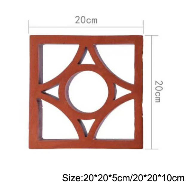 ladrillos de Clay Breeze Blocks Decorative Hollow de la pared de 100m m para la resistencia ácida de las cercas