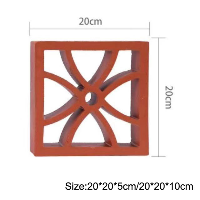 ladrillos de Clay Breeze Blocks Decorative Hollow de la pared de 100m m para la resistencia ácida de las cercas