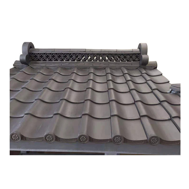 Tejas japonesas de 310*310 mm Material de arcilla gris disponible para diferentes estilos arquitectónicos